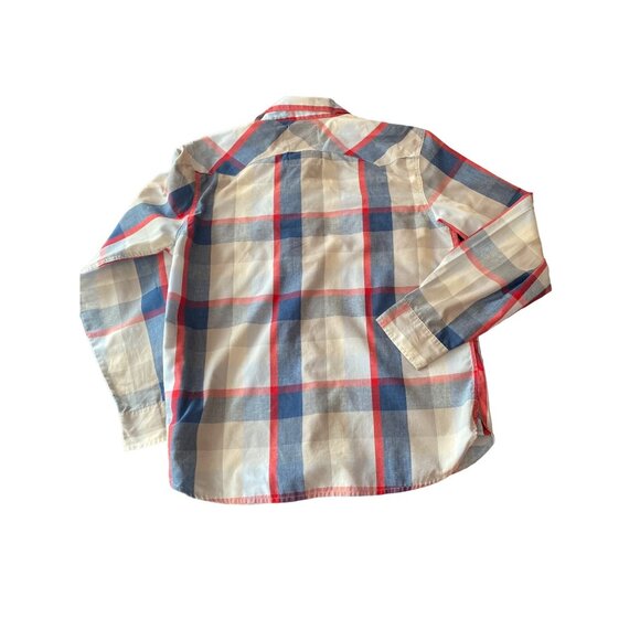 Levi Strauss Gray Red Plaid Pearl Snap Western Shirt Size Large - Picture 6 of 6